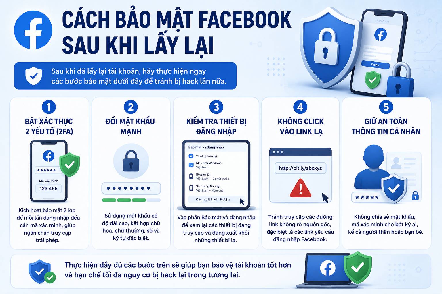 Cách Bảo Mật Facebook Sau Khi Lấy Lại