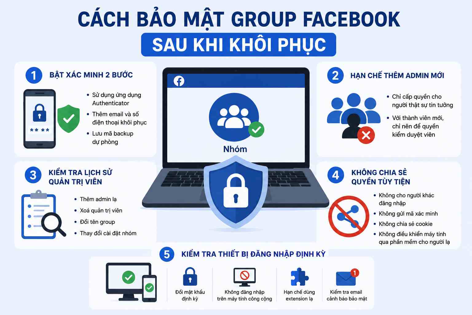 Cách Bảo Mật Group Facebook Sau Khi Khôi Phục