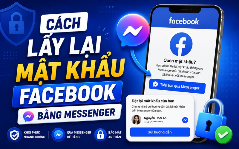 Cách Lấy Lại Mật Khẩu Facebook Bằng Messenger thumbnail