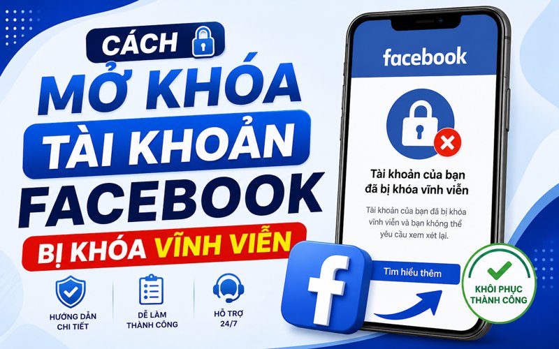 Cách Mở Khóa Tài Khoản Facebook Bị Khóa Vĩnh Viễn