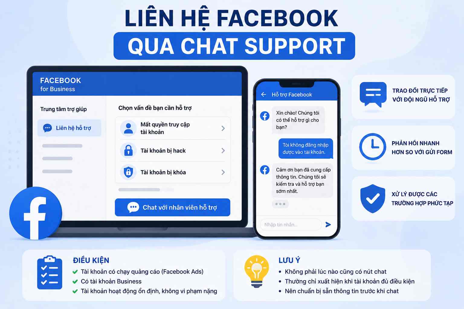 Cách liên hệ Facebook lấy lại tài khoản