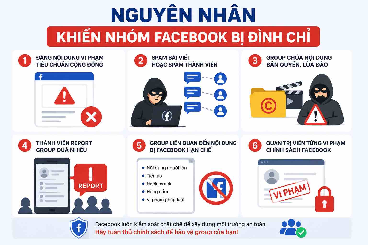 Nguyên Nhân Khiến Nhóm Facebook Bị Đình Chỉ