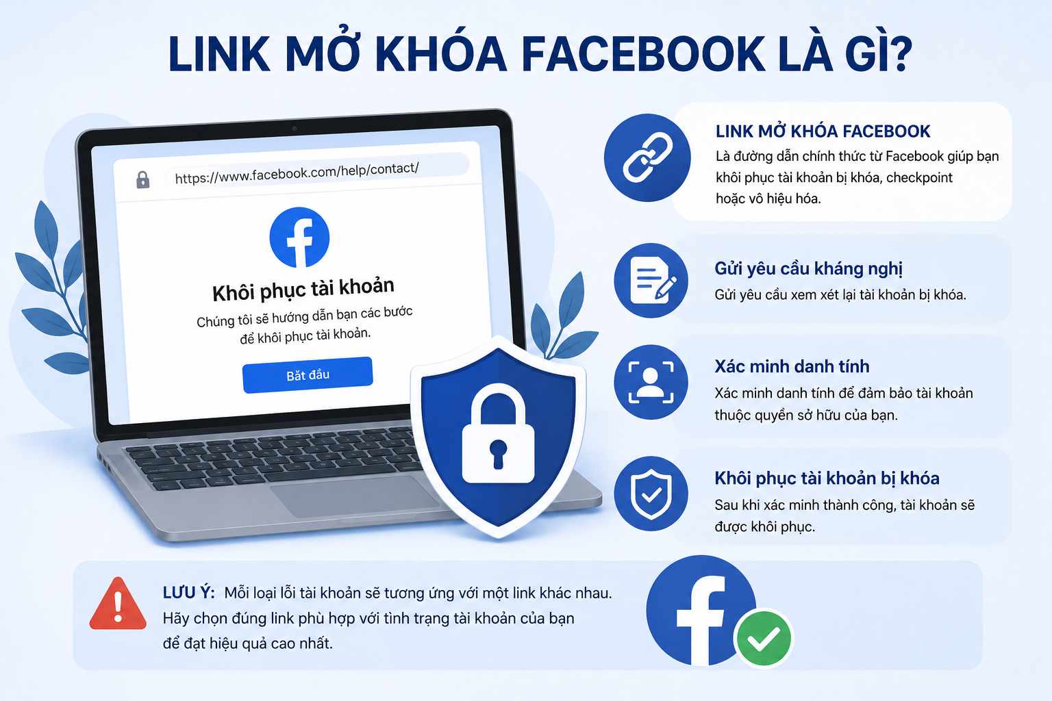 Link mở khoá facebook